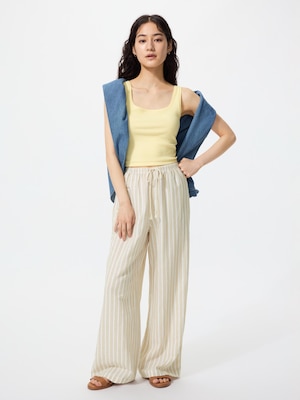 Quần Easy Vải Pha Linen | Kẻ Sọc