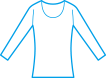 SCOOP NECK 3/4 SLEEVE T-SHIRT