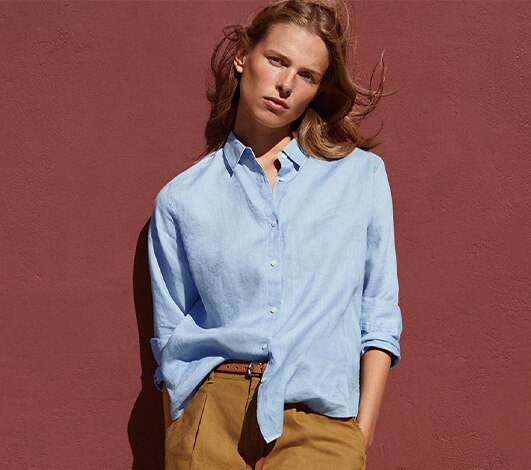 Women's linen collection hero image